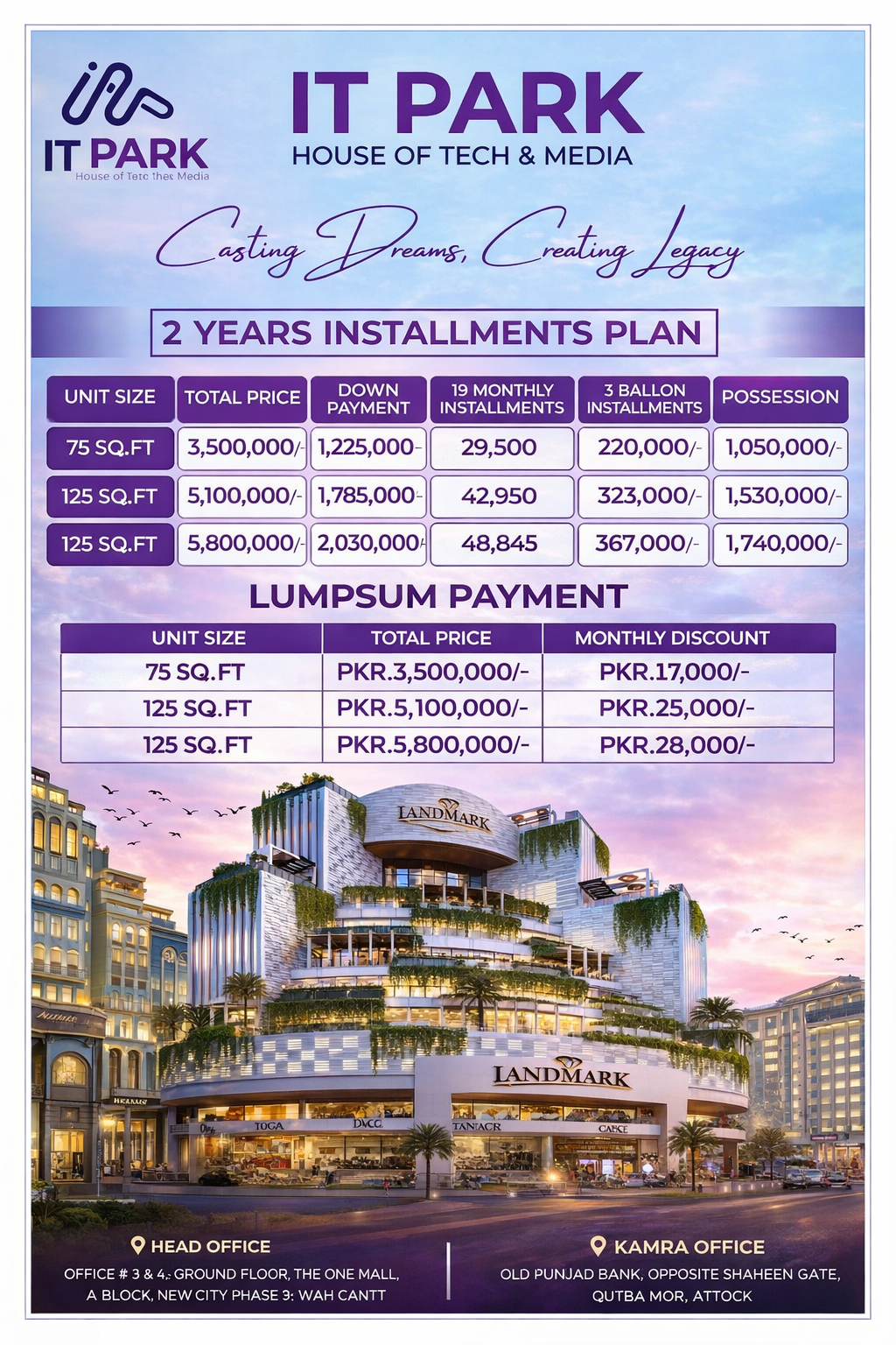 IT PARK Payment Plan copy